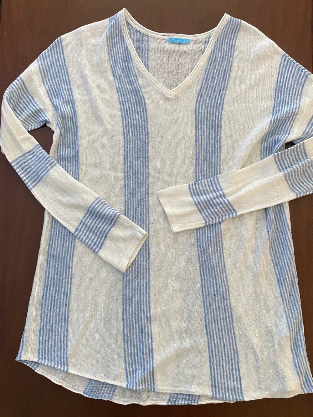 J. McLaughlin Linen Lightweight Knit Top Sweater Size M Pullover Beach